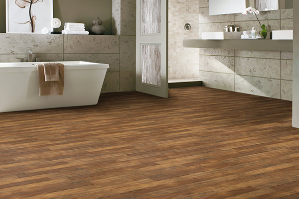 waterproof vinyl plank floors in bathroom